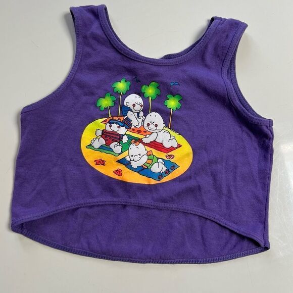Rad Vintage 1980s 1990s Neon Surf Beach Baby Muscle Tank - Picture 2 of 6